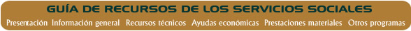Menu Servicios Sociales